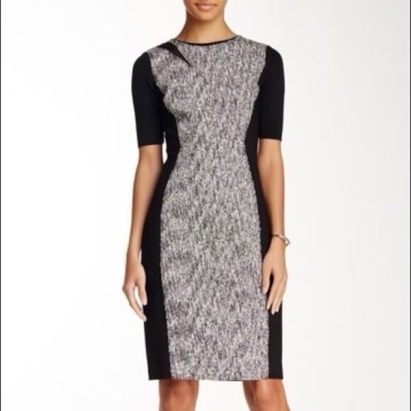 Elie Tahari Axel Sheath Dress Black Size 2 - Picture 1 of 8